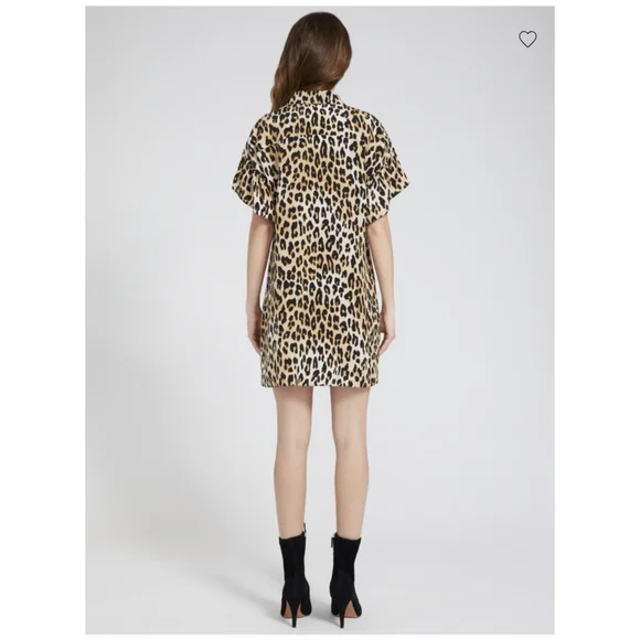 Alice + Olivia Jude Leopard Print Mini Dress Women's Medium MSRP $295 CURRENT - Picture 2 of 10
